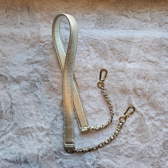 Tory Burch Gold Tote Bag with Crossbody Strap - Picture 11 of 15